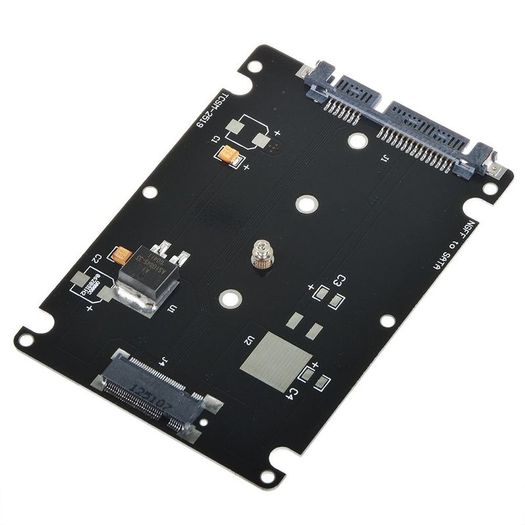 Black B key Socket 2 M.2 NGFF SATA SSD to 2.5 SATA Adapter Card with Case