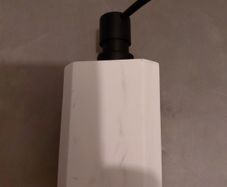 Faux marble soap dispenser
