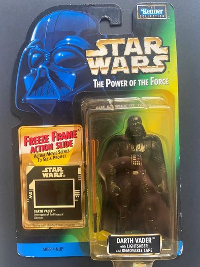 Star Wars Power Of The Force Darth Vader With Freeze Frame Action Slide