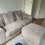 Grey sofa and pouf Image 2