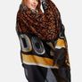 SAMOON. SALE New Large Scarf/ Shawl From Samoon. In Shades Of Brown, Black Mustard And White .l Image 6