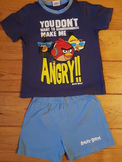 Age 5-6 Angry Birds Short Pyjamas