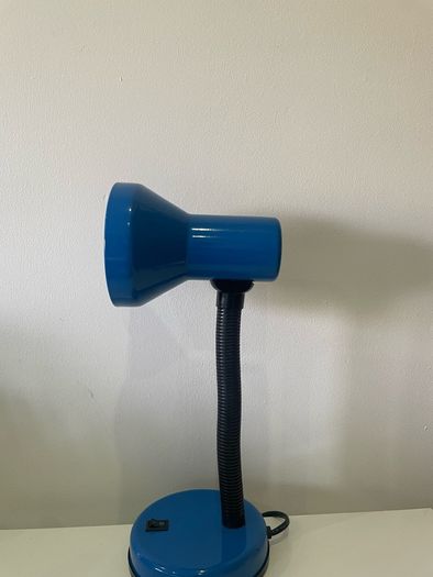 Blue Adjustable Gooseneck Desk Lamp