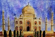 taj mahal watercolour