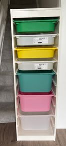 IKEA trofast unit with boxes