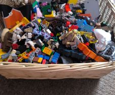 Toys and basket