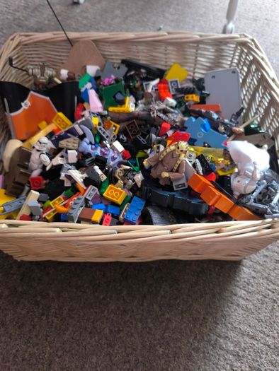 Toys and basket