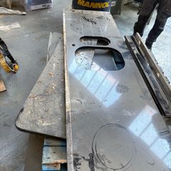 Granite worktop, stanley rangemaster gas.