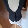 Sophie B Slate Grey Pinstripe Waistcoat Size 8-10 Image 5