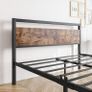 Double Bed Frames with Wood Headboard Image 4