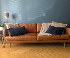 EZ Living Piper 3 Seater Charme Cigar Leather
