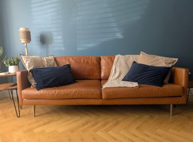 EZ Living Piper 3 Seater Charme Cigar Leather
