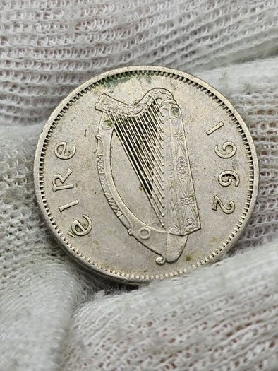 Ireland 1962 6d Sixpence Mint Error Defective Planchet