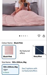 8kg Pink Weighted blanket 150cm X 200cm