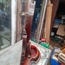 1850s to 1890s Antique Victorian Mahogany Shield-Shaped Dressing Table Mirror featuring Carved Scroll Supports and a Lift-up Trinket Compartment, Postage Available Image 7