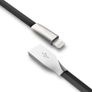Black 1m Zinc Alloy Data Sync / Lightning USB Cable for iPhone 7 6 6s Plus 5 Image 4