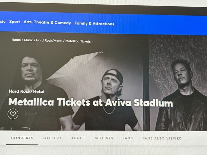 Metallica tickets
