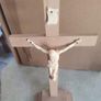 13" Hand Carved Standing Crucifix - Altar or Desktop Cross - PEMA Woodcarvings Image 5