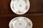 A Pair of Royal Albert Moss Rose 9.5 inch China plates