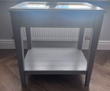 Side Table Ikea Liatorp grey/glass