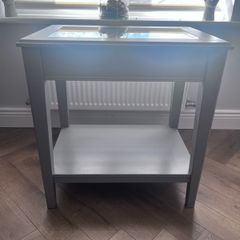 Side Table Ikea Liatorp grey/glass