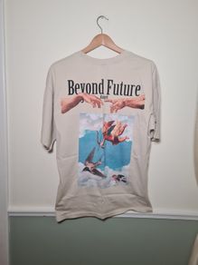 mens SCHOTT NYC beyond future angel t shirt top short sleeve Size medium