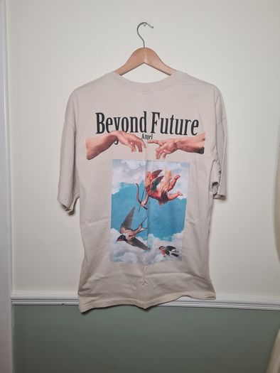 mens SCHOTT NYC beyond future angel t shirt top short sleeve Size medium