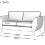 2 seater grey sofa Image 3