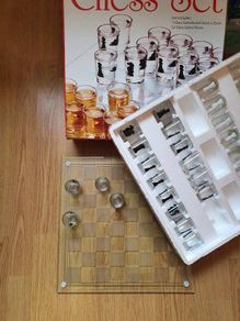 chess glass gift drinking shots