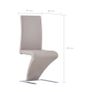 Dining Chairs with Zigzag Shape 2 pcs Cappuccino Faux Leather Image 7
