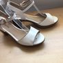 Heavenly Feet White Strappy High Heel sandals  Size 6 Image 5