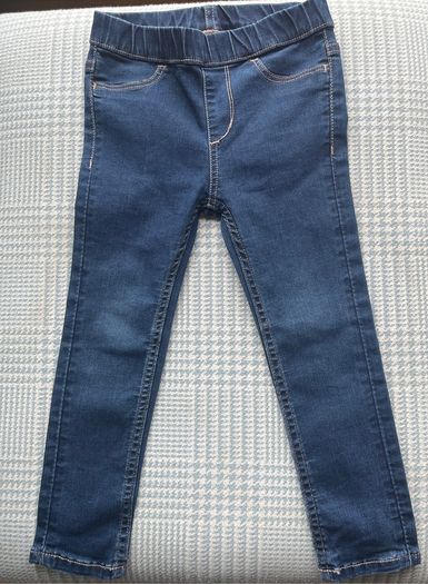 H&M girls denim jeggings dark wash aged 2-3 EUC