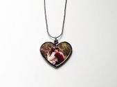 Personalised Photo Heart shape Pendant with Chain free postage