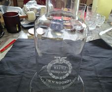 Large Collectors Old Bell Shaped Glass The London Filter & Pump Co, located in London, Postage Available,