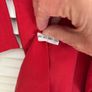 Ladies 100% pure silk red summer coat Image 3