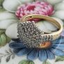 Vintage natural Diamond ring 9 CT gold. Size S .D 19.3 mm Image 5
