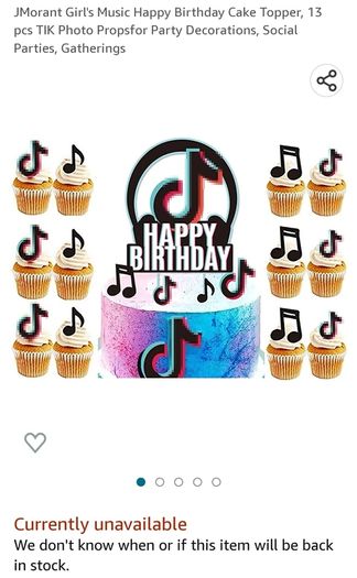 Birthday cake toppers - TIK TOK