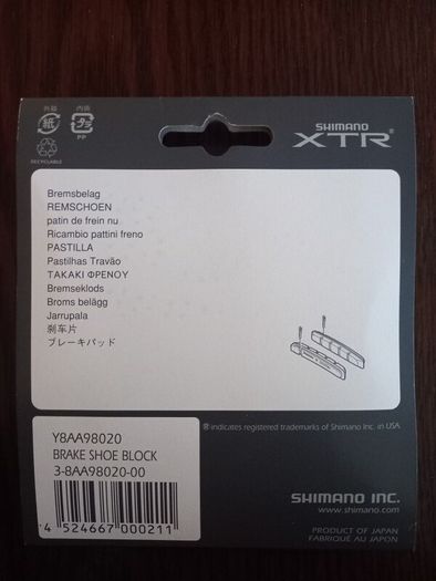 Shimano XTR V-Brake Shoe Block New in Packaging
