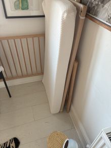 cot mattress and sheets (sleep bag, duvets etc)
