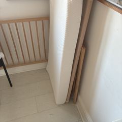 cot mattress and sheets (sleep bag, duvets etc)