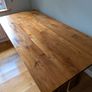 Large Contemporary Hardwood Dining Table Image 3