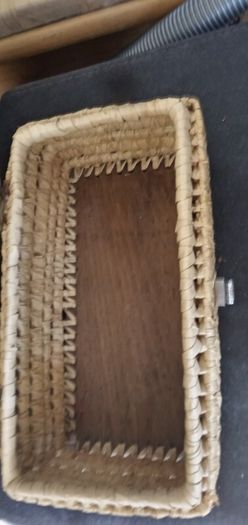 Vintage Woven Palm Leaf Trunk