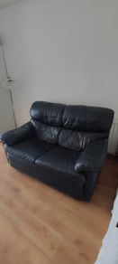 Leather 2 seater couch sofa