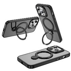For Apple iPhone 17 Pro Max Udbasto Series Magsafe Ring Case Black