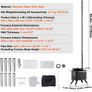 Wood Stove Alloy Steel Camping Tent Stove Portable Wood Burning Stove with Chimney Pipes & Gloves with 8 Pipes Image 5