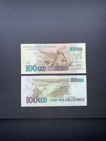 Brazil  100000 Cruzeiros  1993  ( uncirculated )