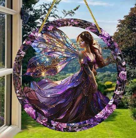 Purple Fairy House Decoration - nice gift + other designs available