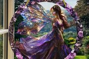 Purple Fairy House Decoration - nice gift + other designs available