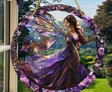 Purple Fairy House Decoration - nice gift + other designs available