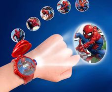 New 3D Projection Spiderman Children Watches for Kids Boys Girls Digital Clock School Student Gift